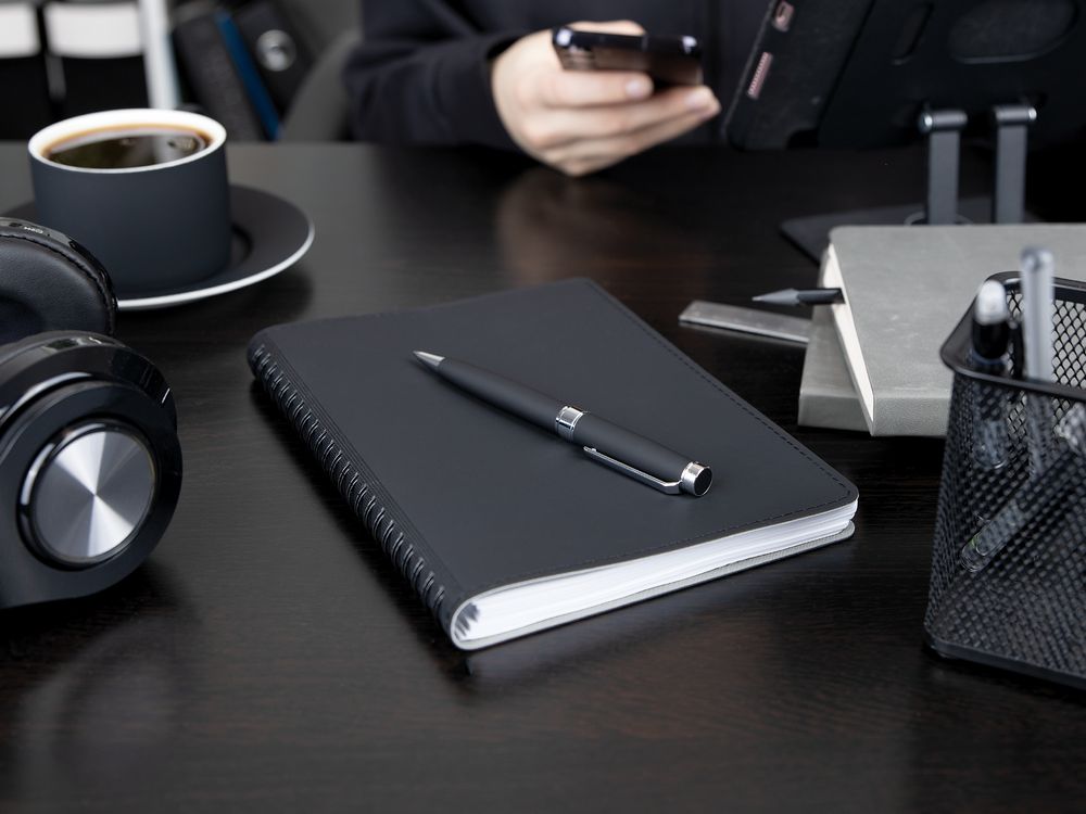 Ручка шариковая Broad Ring Soft Touch, темно-синяя / Миниатюра имиджевого (1000)