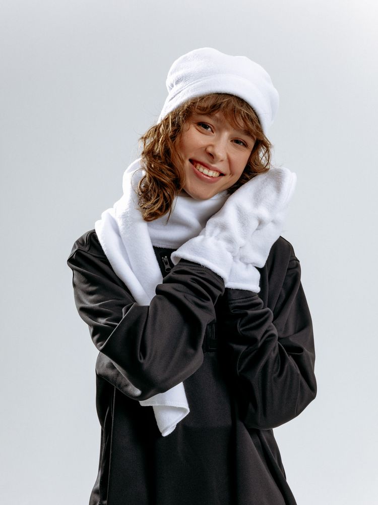 Варежки Fleecy, белые / Миниатюра модельного (1000)