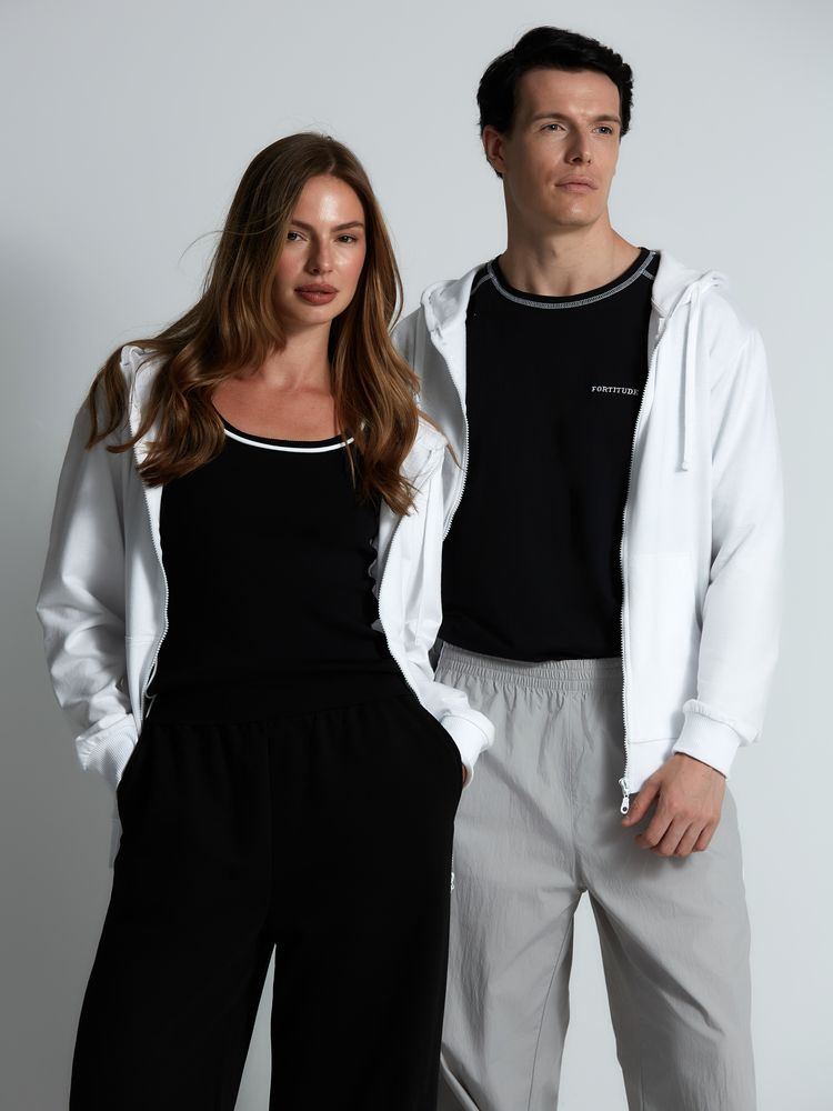 Толстовка на молнии с капюшоном Siverga 2.0, белая / Миниатюра модельного (1000)