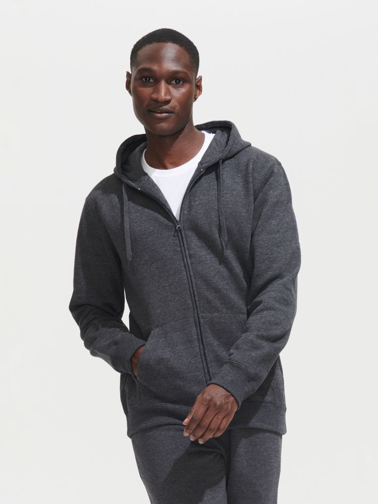 Толстовка мужская на молнии с капюшоном Seven Men, черная / Миниатюра имиджевого (1000)