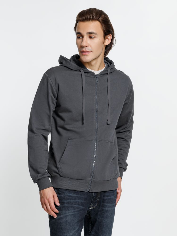 Толстовка на молнии с капюшоном Siverga 2.0, темно-серая (графит) / Миниатюра модельного (1000)