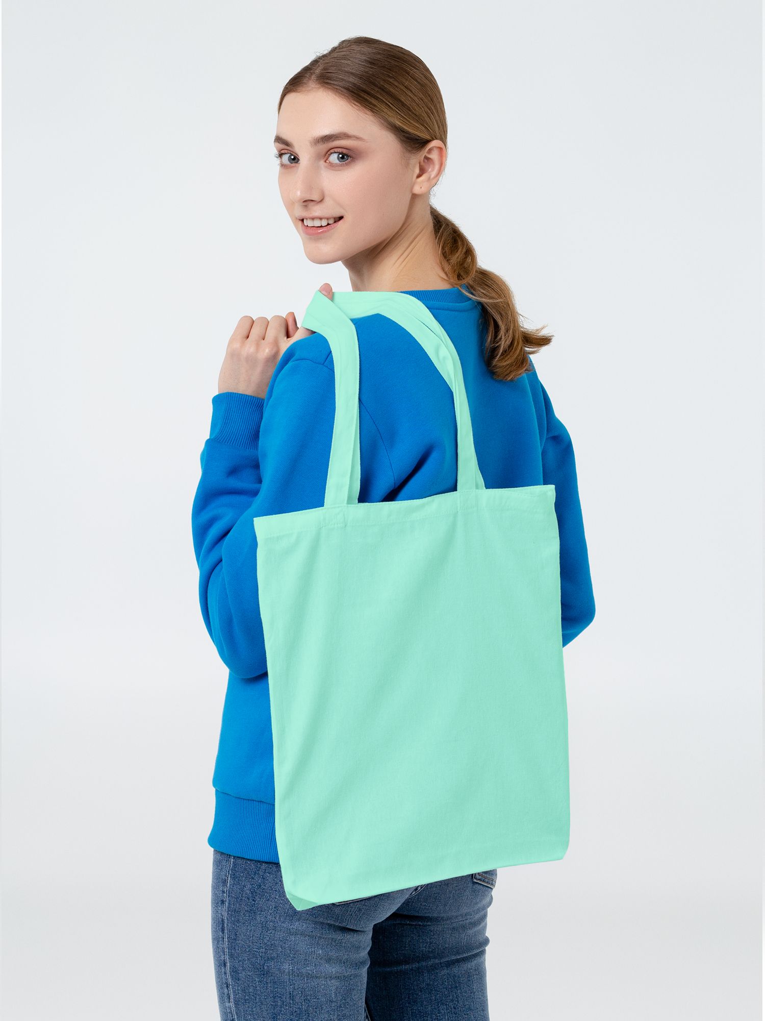 Холщовая сумка Avoska, зеленая (мятная) / Миниатюра WWW (2000)