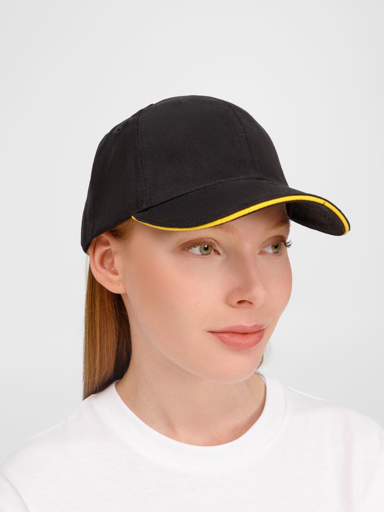 Бейсболка Buffalo, черная с желтым / Миниатюра модельного (1000)