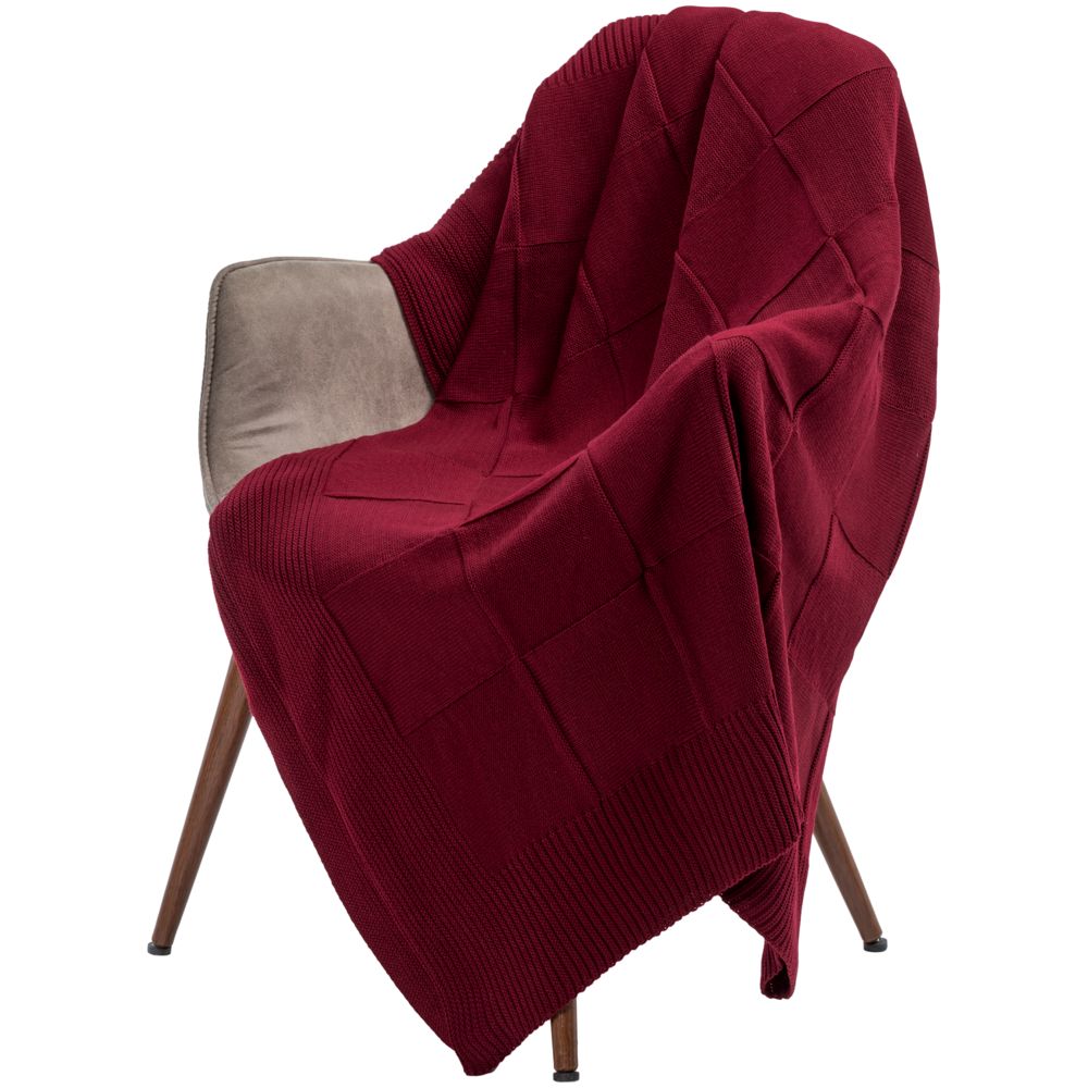 Плед Chess Queen, ver.2, бордовый / Миниатюра WWW (1000)