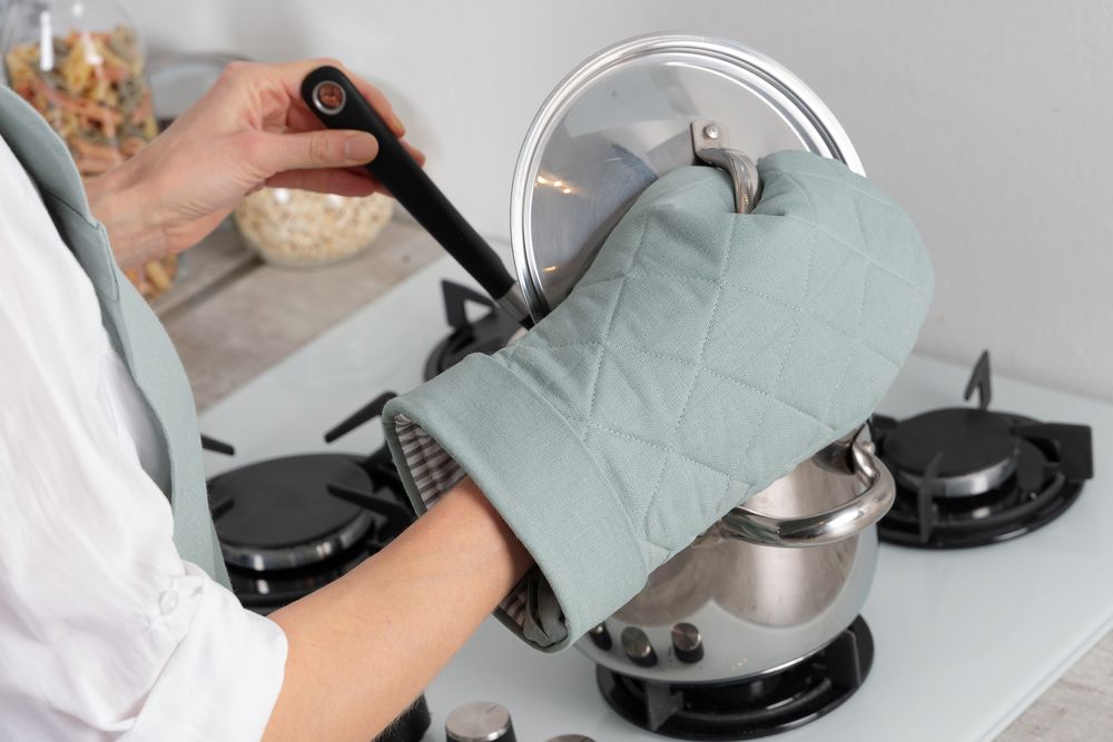 Прихватка-рукавица Feast Mist, зеленая / Миниатюра WWW (1000)