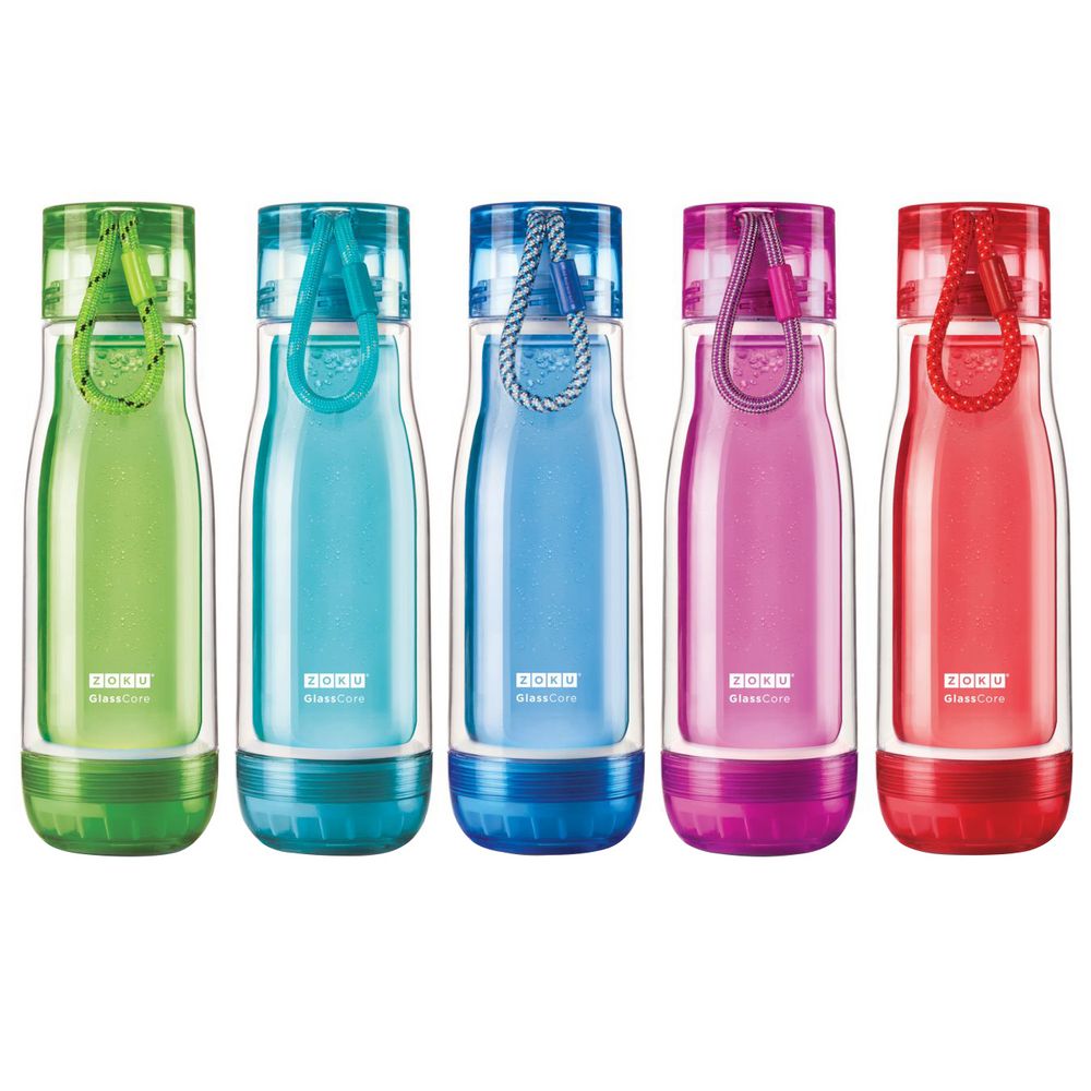 Бутылка для воды Zoku, голубая / Миниатюра WWW (1000)