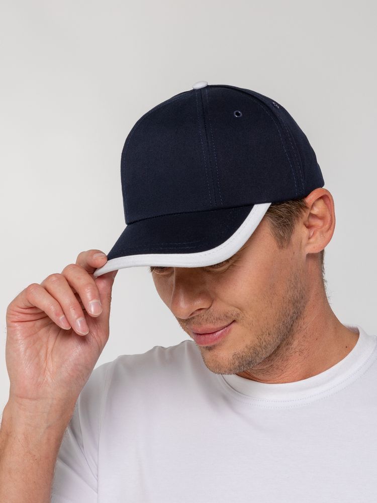 Бейсболка Honor, темно-синяя с белым кантом / Миниатюра WWW (1000)