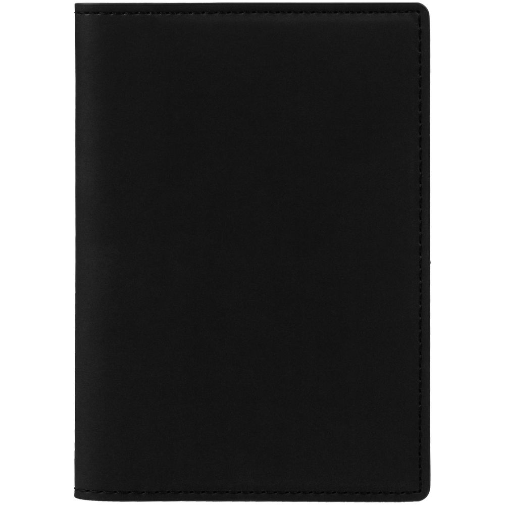 Обложка для паспорта Multimo, черная с синим / Миниатюра WWW (1000)