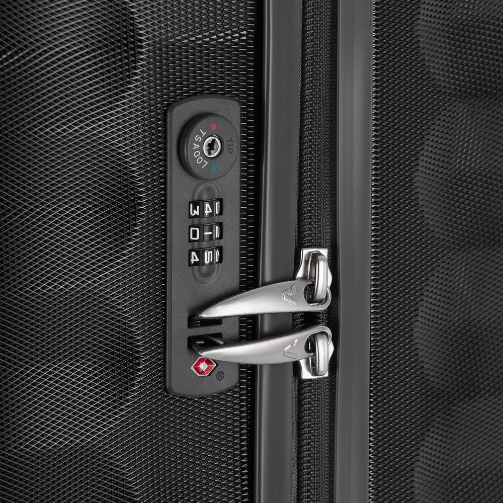 Чемодан Uno Zip Special M, черный / Миниатюра WWW (1000)