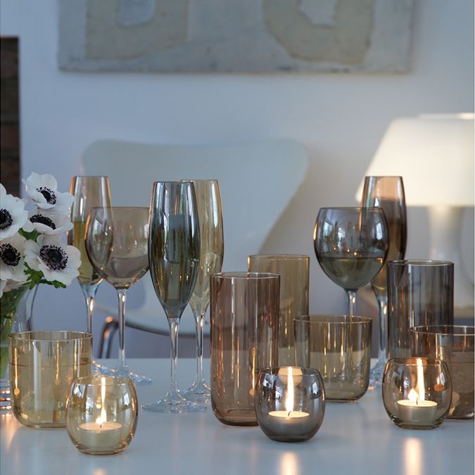 Набор из 4 бокалов для шампанского Polka Flute, металлик / Миниатюра WWW (1000)