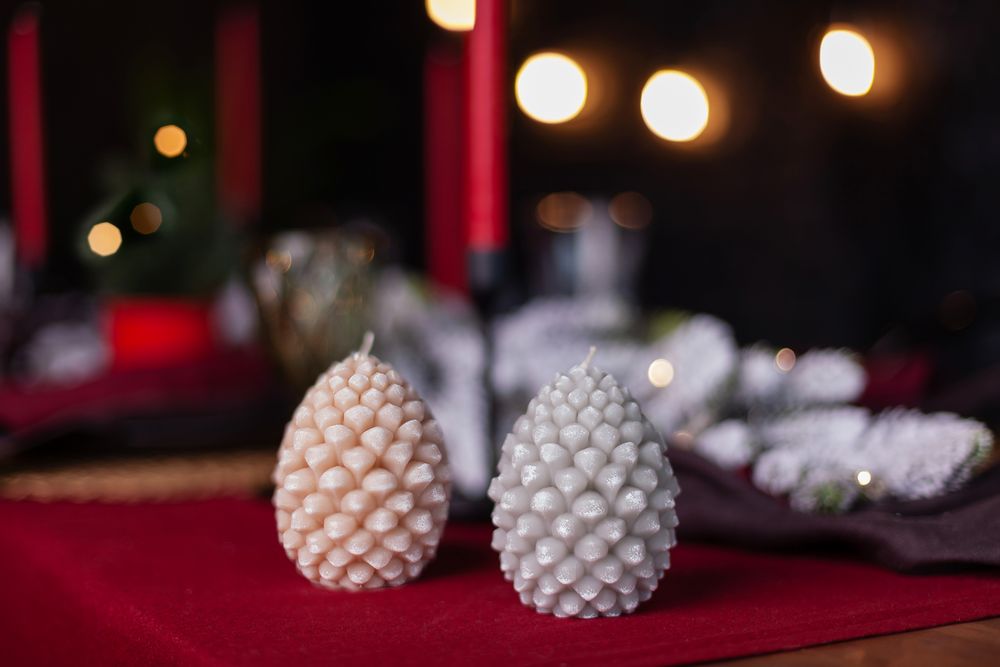 Свеча Homemate Cone, бежевая / Миниатюра WWW (1000)