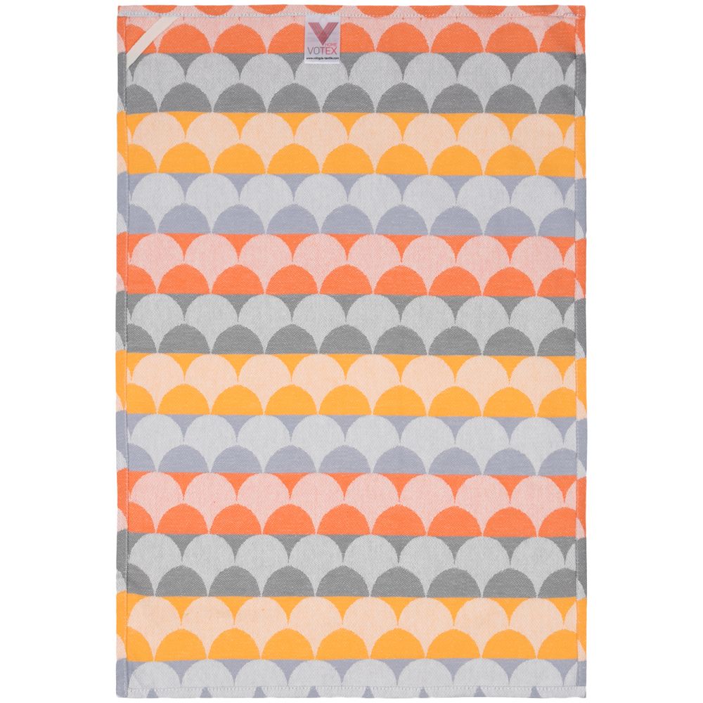 Полотенце кухонное Lamella, серое с оранжевым / Миниатюра WWW (1000)