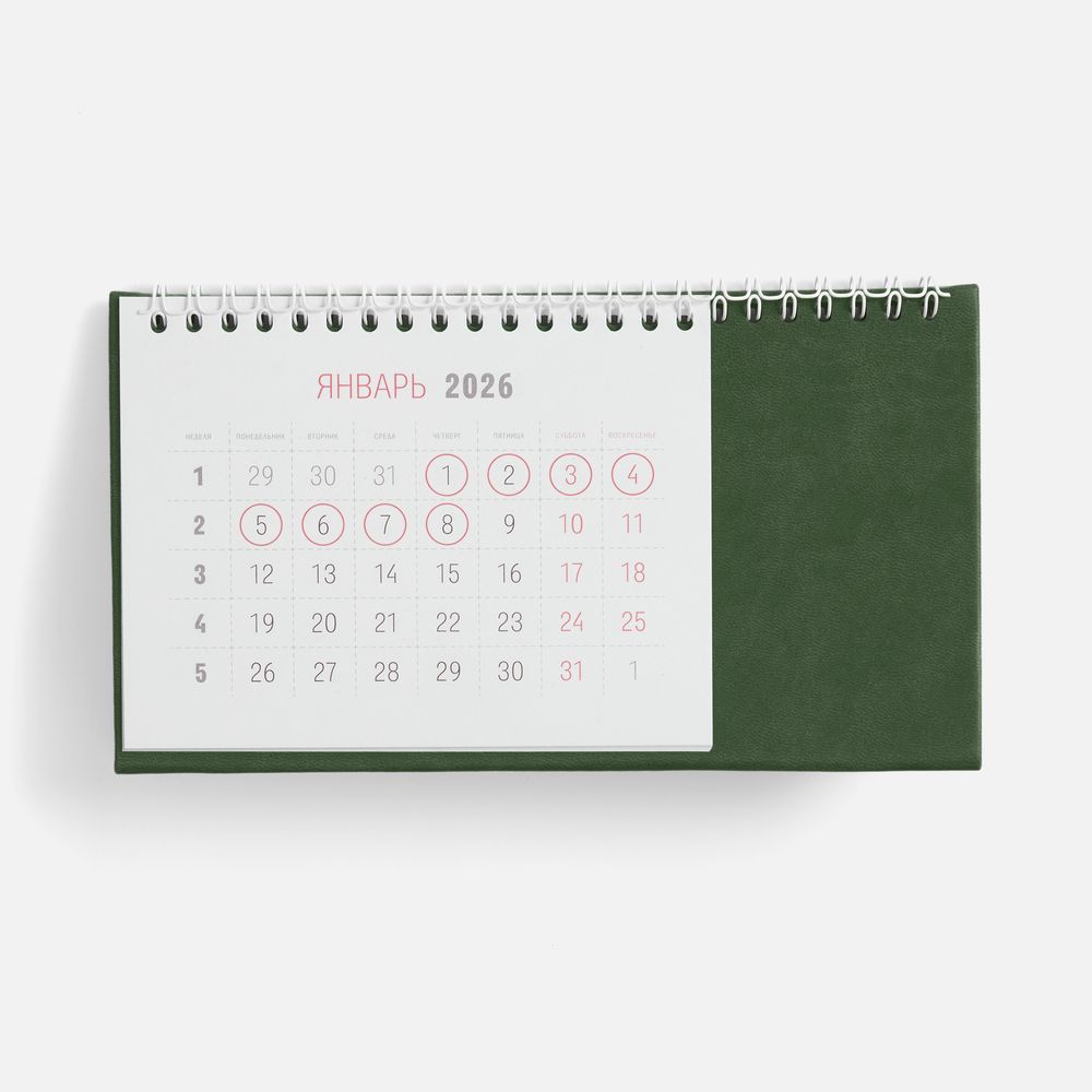 Календарь настольный Brand, зеленый / Миниатюра WWW (1000)