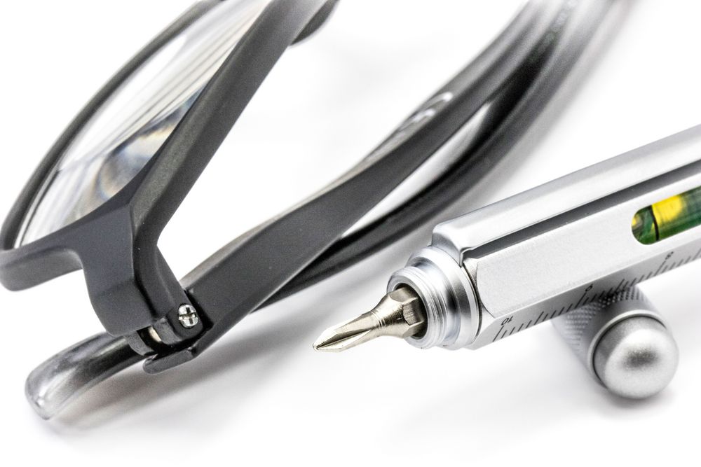 Ручка шариковая Construction, мультиинструмент, серебристая / Миниатюра WWW (1000)