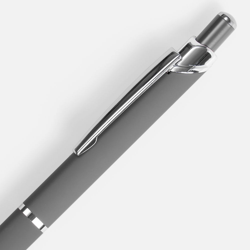 Ручка шариковая Chromos Soft Touch, серая / Миниатюра WWW (1000)