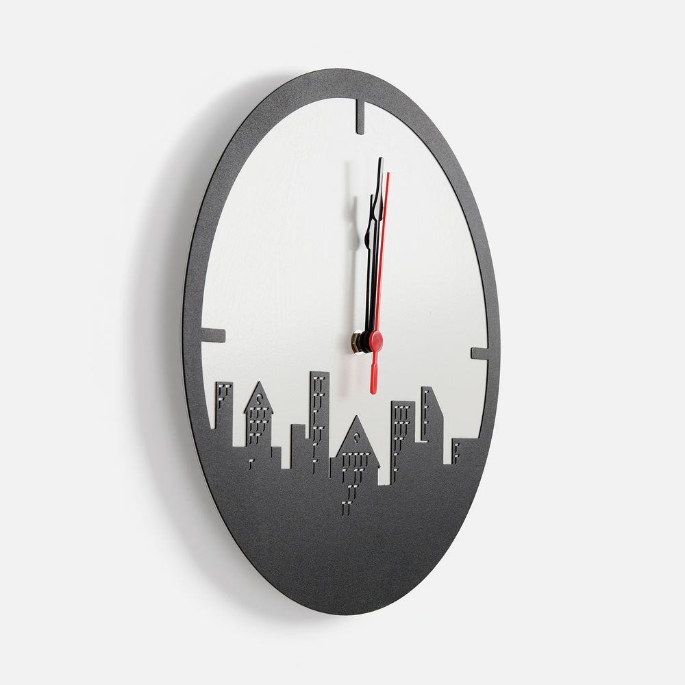 Часы «Города», черные / Миниатюра WWW (1000)