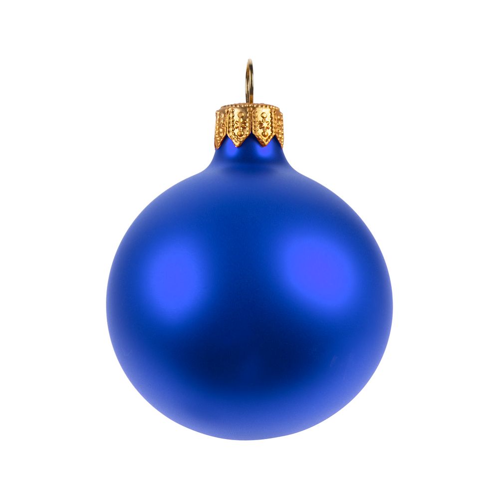 Елочный шар Gala Matt в коробке, синий, 6 см / Миниатюра WWW (1000)