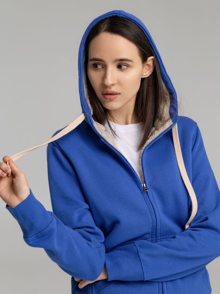 Толстовка унисекс на молнии Sherpa 280, ярко-синяя / Миниатюра WWW (1000)