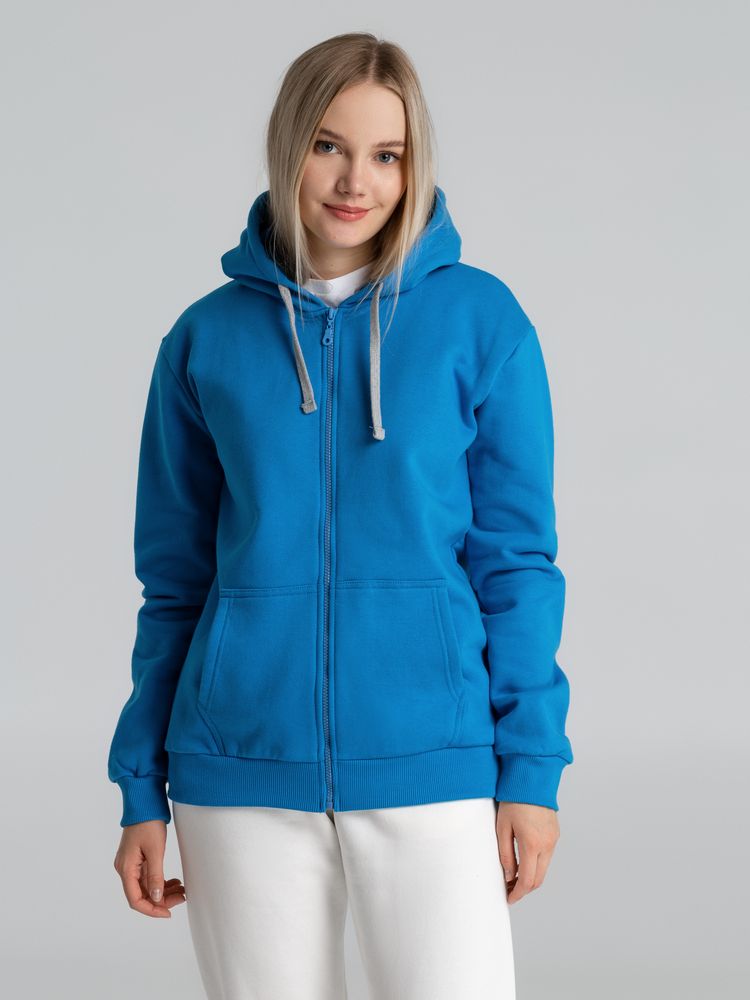 Толстовка с капюшоном на молнии Unit Siverga Heavy, бирюзовая / Миниатюра WWW (1000)