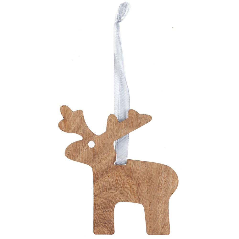 Деревянная подвеска Carving Oak, в форме лося / Миниатюра WWW (1000)
