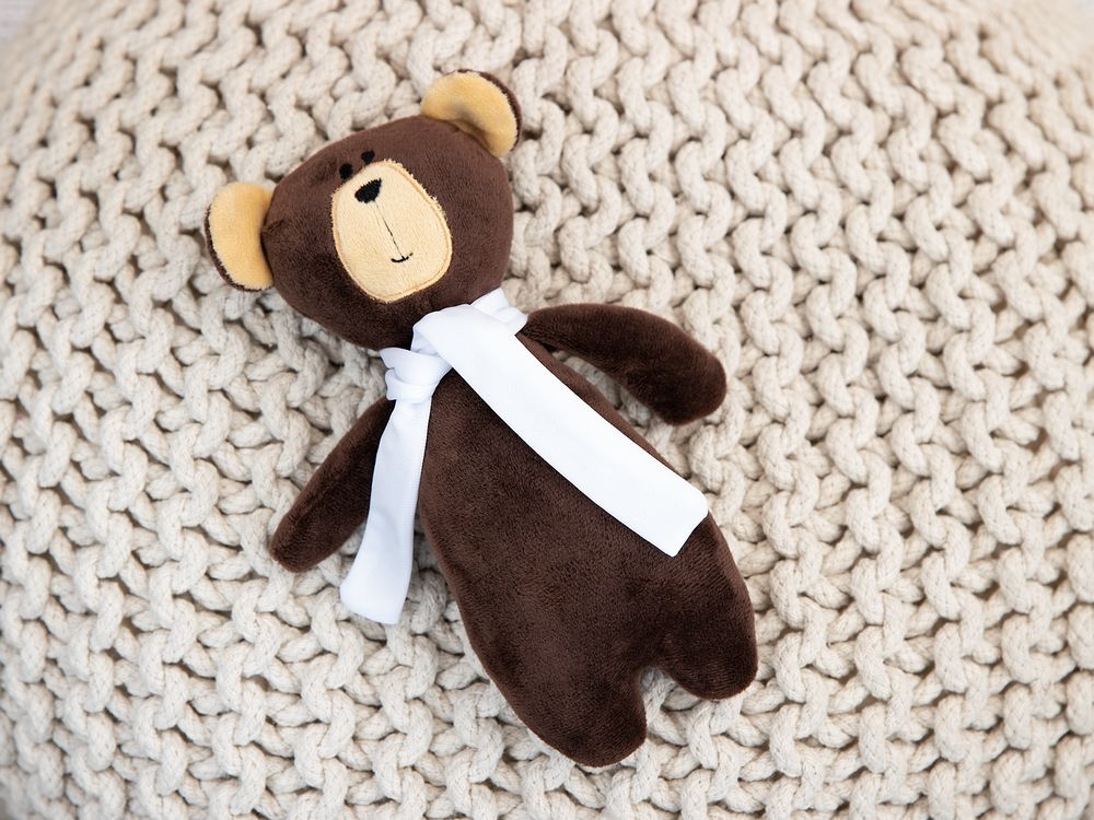 Игрушка Beastie Toys, мишка с белым шарфом / Миниатюра WWW (1000)