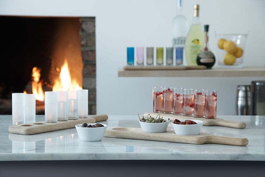 Набор из 3 сервировочных мисок на подставке Paddle / Миниатюра WWW (1000)