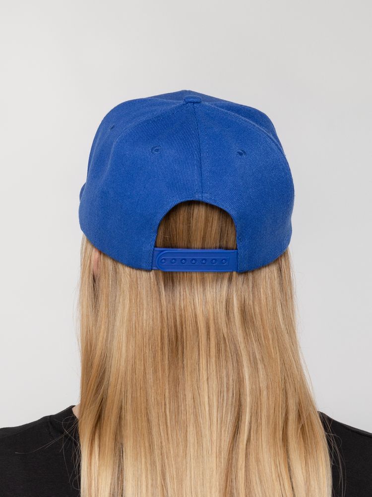 Бейсболка Snapback с прямым козырьком, ярко-синяя / Миниатюра WWW (1000)