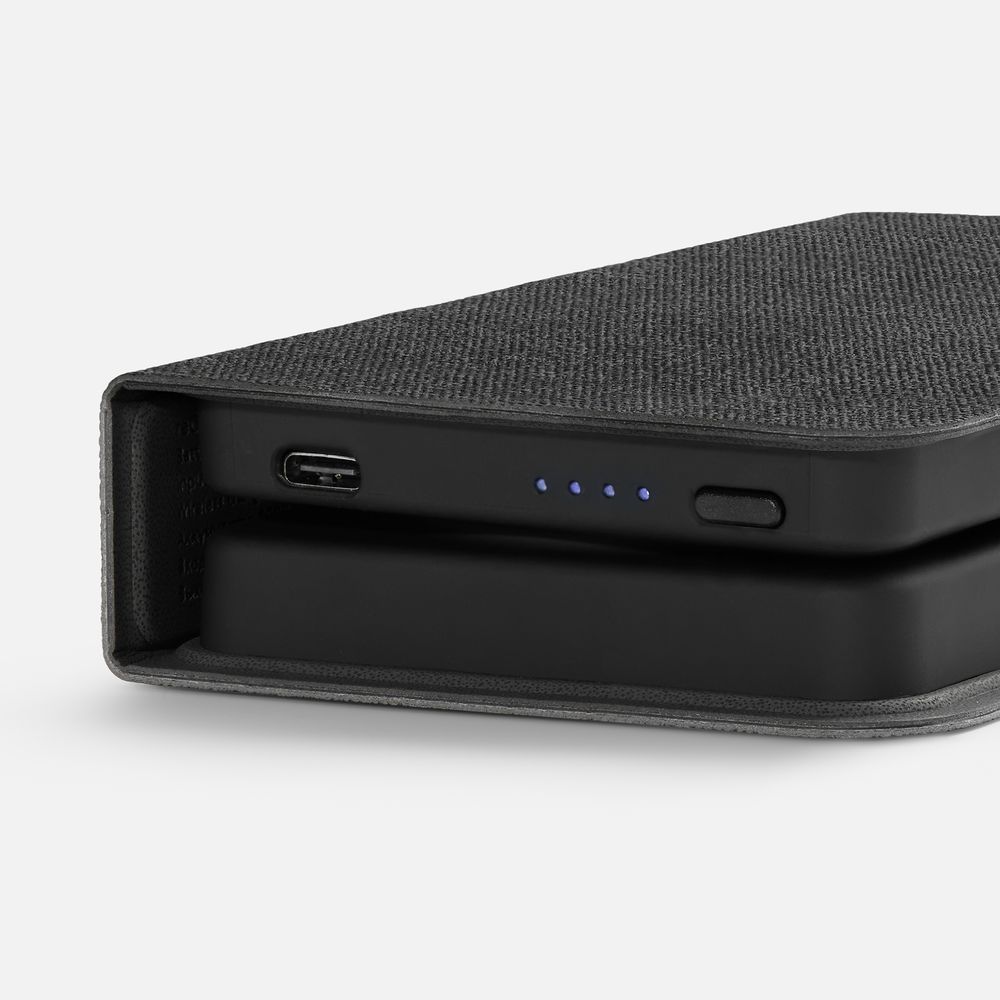 Внешний аккумулятор с беспроводной зарядкой reCover, черный / Миниатюра WWW (1000)