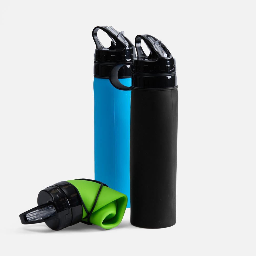 Складная бутылка для воды Langfossen, голубая / Миниатюра WWW (1000)