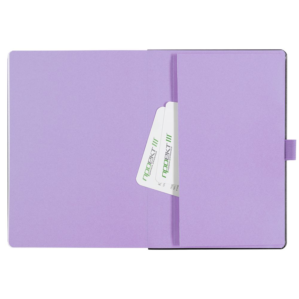 Ежедневник Tone, недатированный, черный с фиолетовым, уценка / Миниатюра WWW (1000)