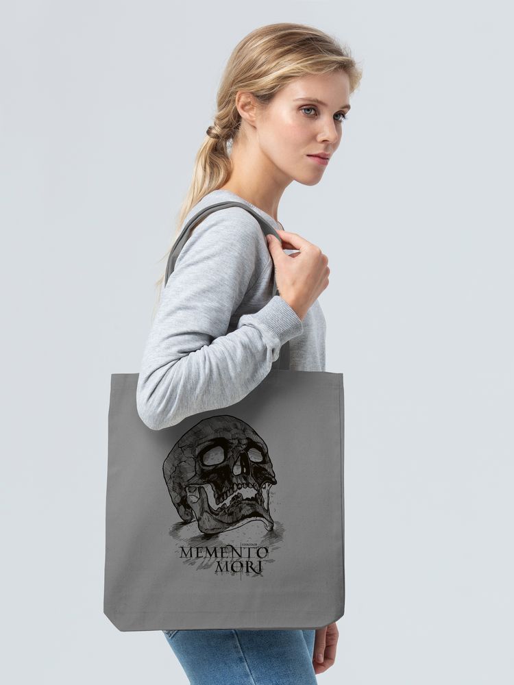 Холщовая сумка Memento Mori, серая / Миниатюра WWW (1000)