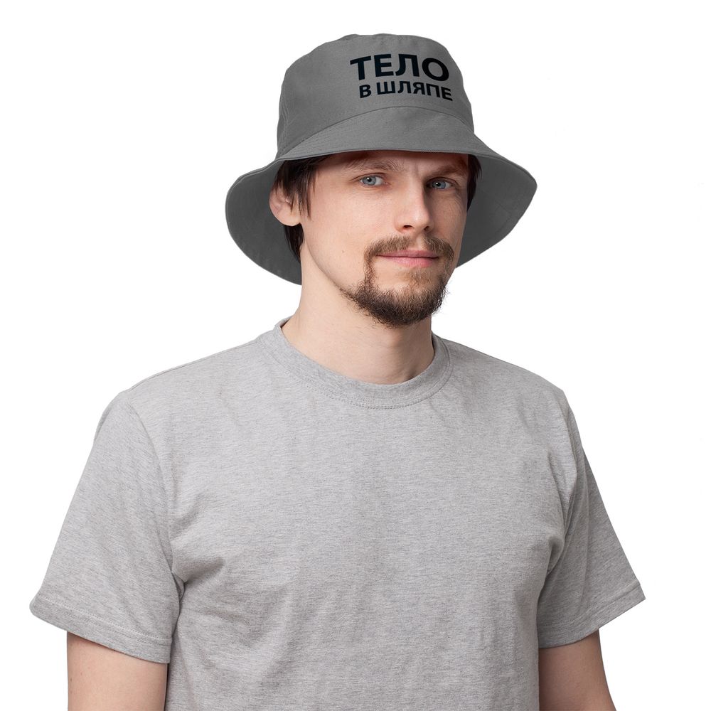 Панама «Тело в шляпе», серая / Миниатюра WWW (1000)