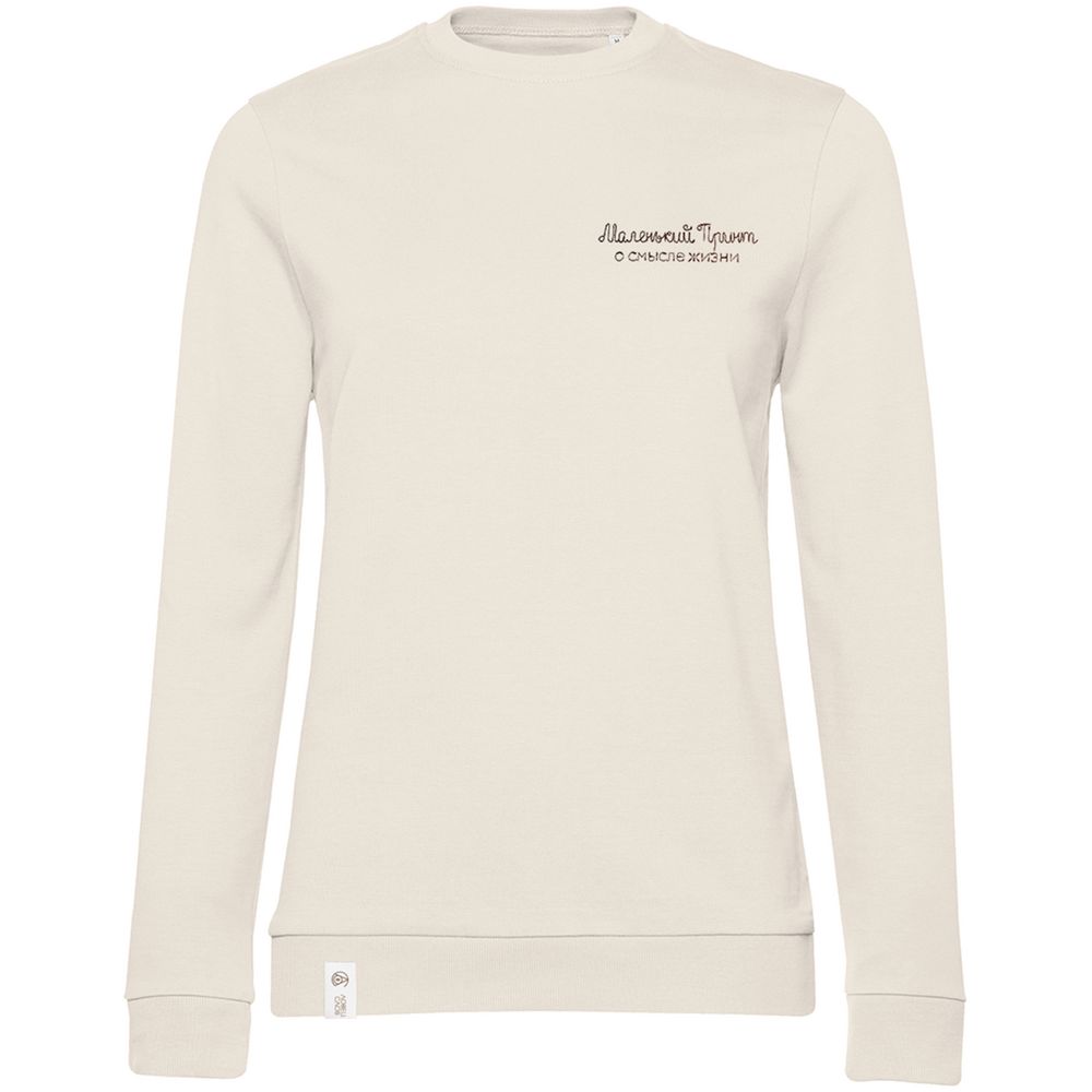 Свитшот женский с вышивкой «Маленький принт», светло-желтый / Миниатюра WWW (1000)