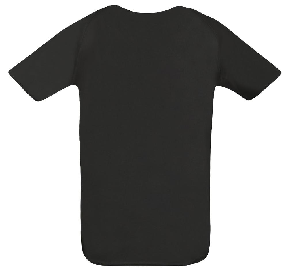 Футболка унисекс Sporty 140, черная / Миниатюра WWW (1000)