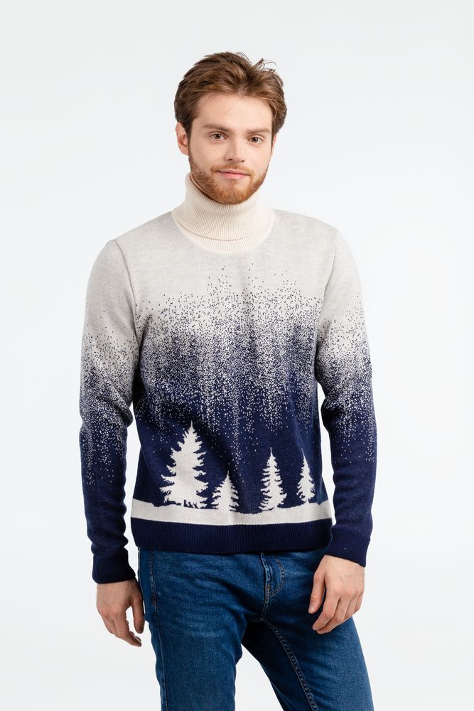 Свитер Glint, бежевый с синим / Миниатюра WWW (1000)