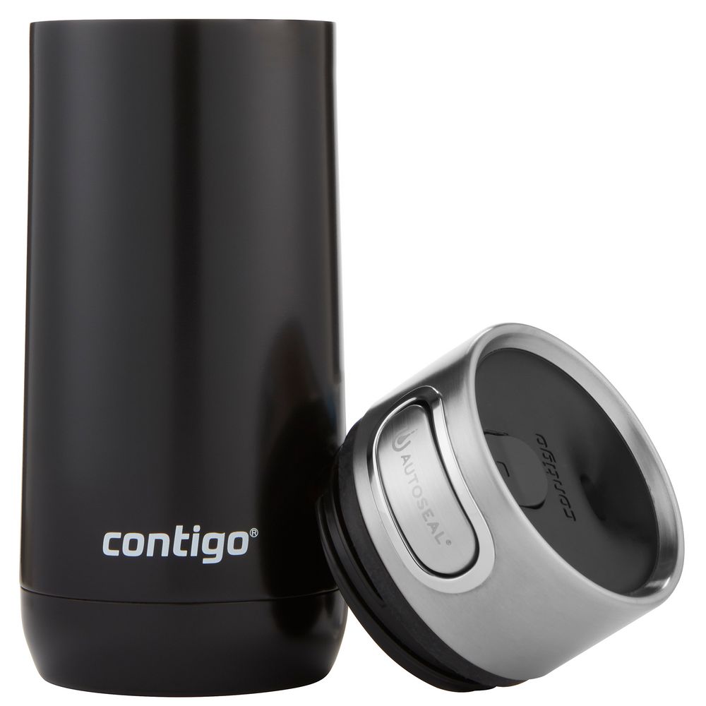 Термостакан Luxe, вакуумный, герметичный, черный / Миниатюра WWW (1000)