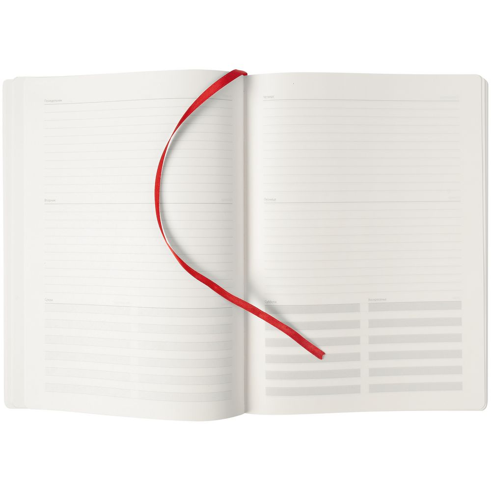 Еженедельник Shall Maxi, недатированный, красный / Миниатюра WWW (1000)