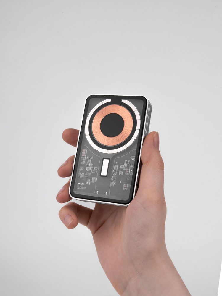 Магнитный беспроводной аккумулятор Cooper Ergo 5000 мАч, серебристый / Миниатюра WWW (1000)