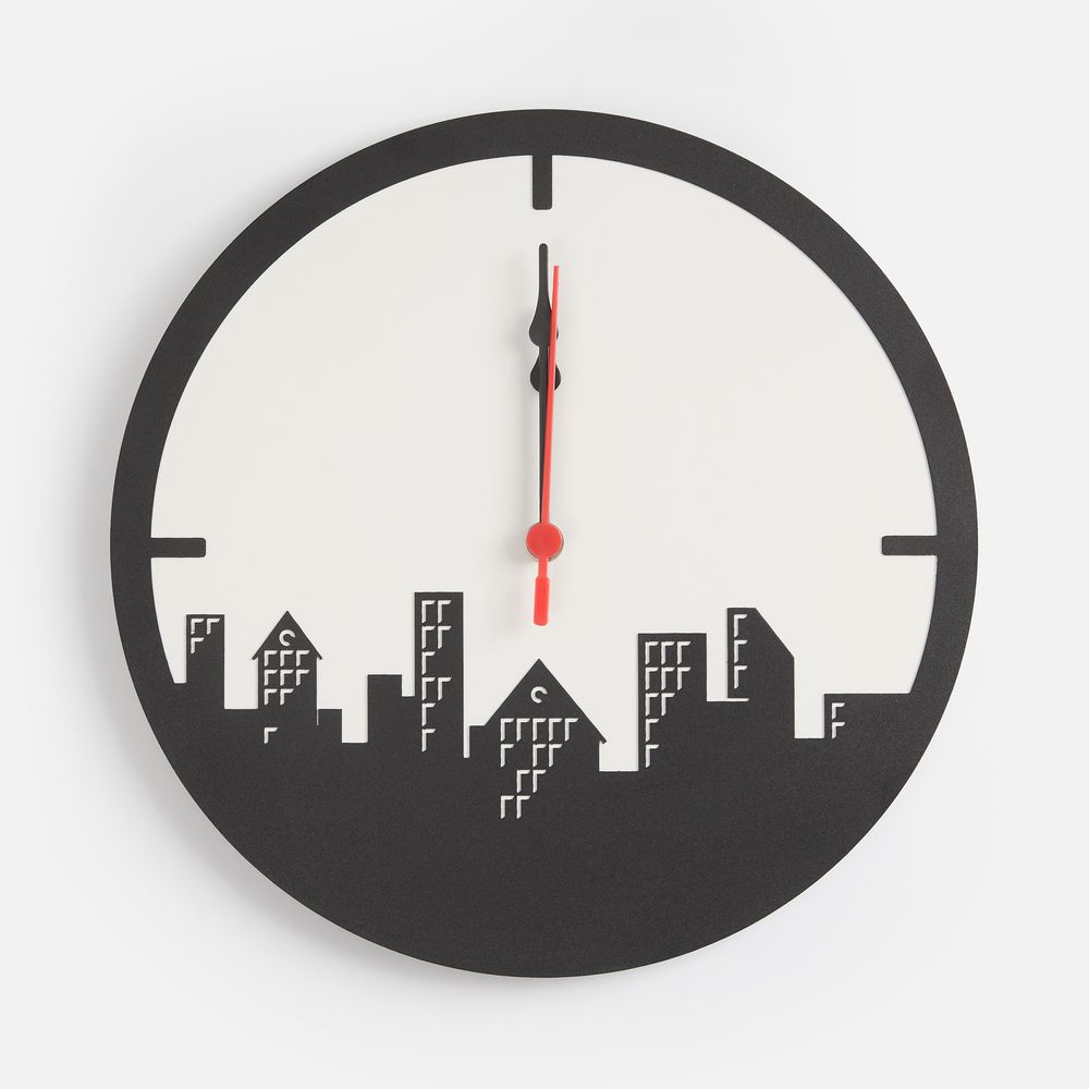 Часы «Города», черные / Миниатюра WWW (1000)