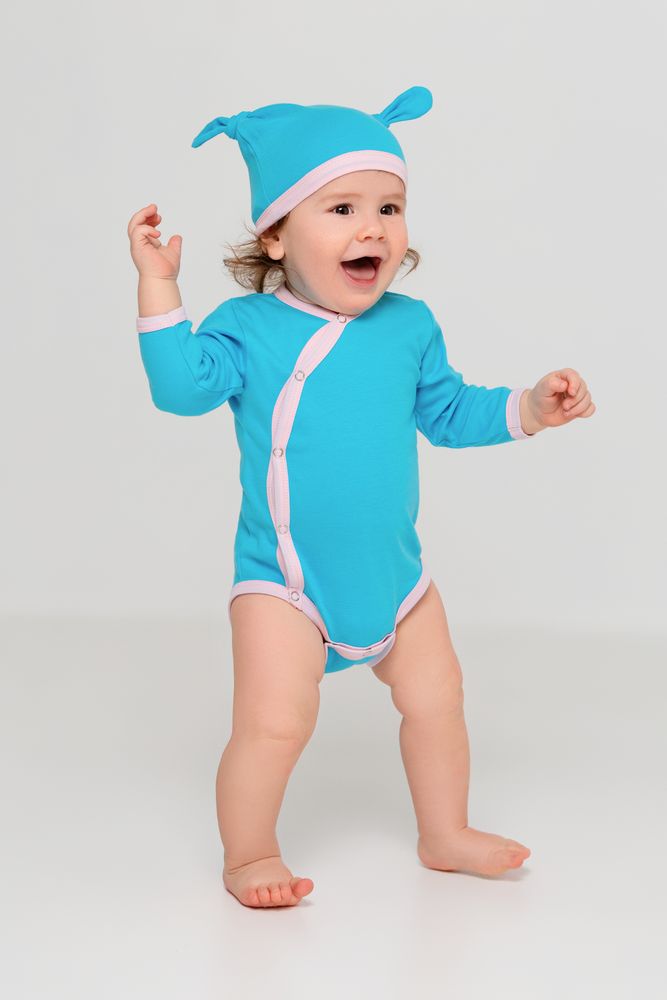 Боди детское Baby Prime, бирюзовое с розовым / Миниатюра WWW (1000)