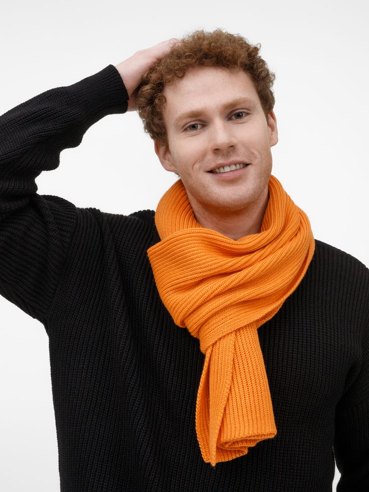 Шарф Nobilis Mono, оранжевый (абрикос) / Миниатюра WWW (1000)