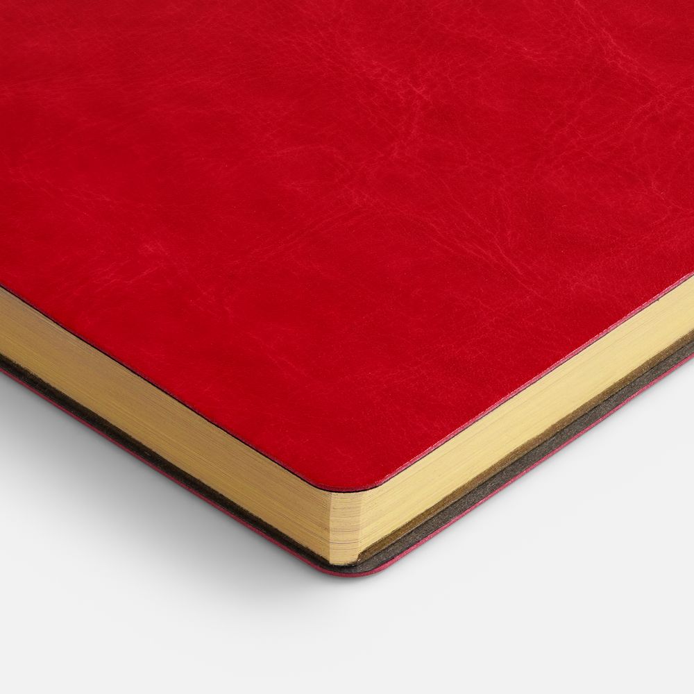 Ежедневник Nebraska Flex, недатированный, красный с золотистым / Миниатюра WWW (1000)