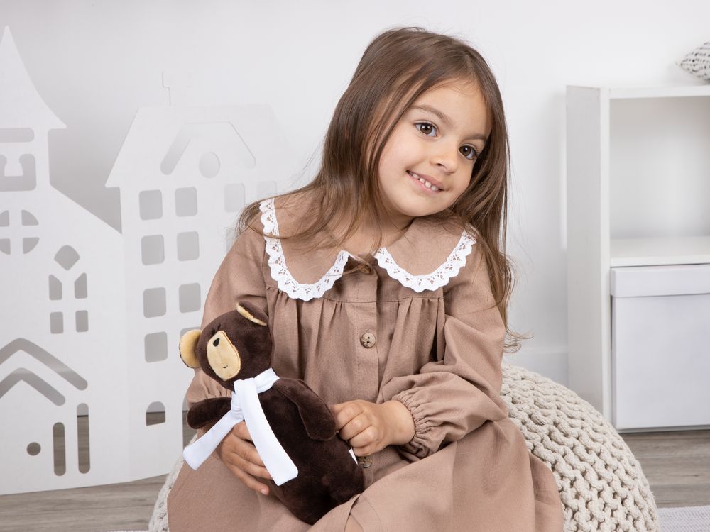 Игрушка Beastie Toys, мишка с белым шарфом / Миниатюра WWW (1000)