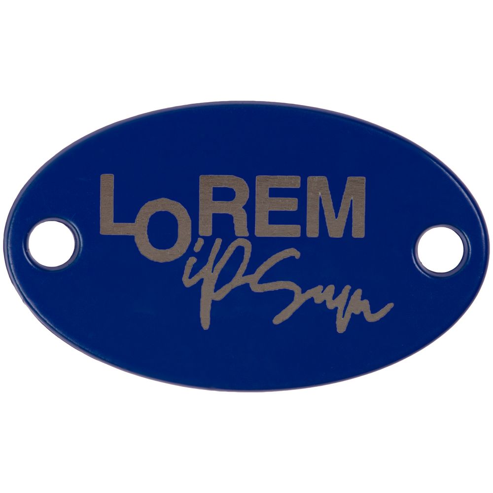 Шильдик металлический Alfa Oval, синий / Миниатюра нанесения (1000)