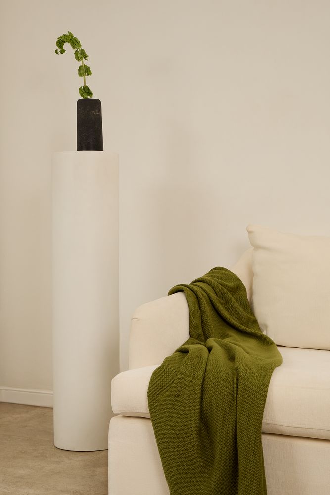 Плед Ornato, зеленый (лавровый) / Миниатюра WWW (1000)