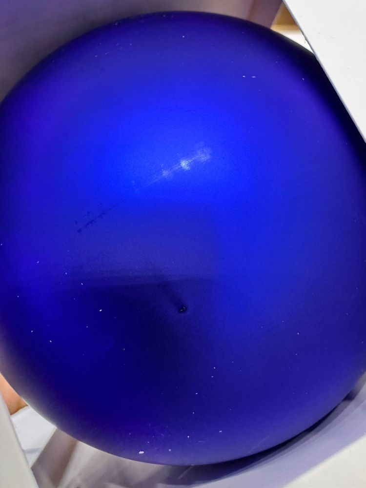 Оформительский шар Finery, 8 см, матовый синий / Миниатюра WWW (1000)