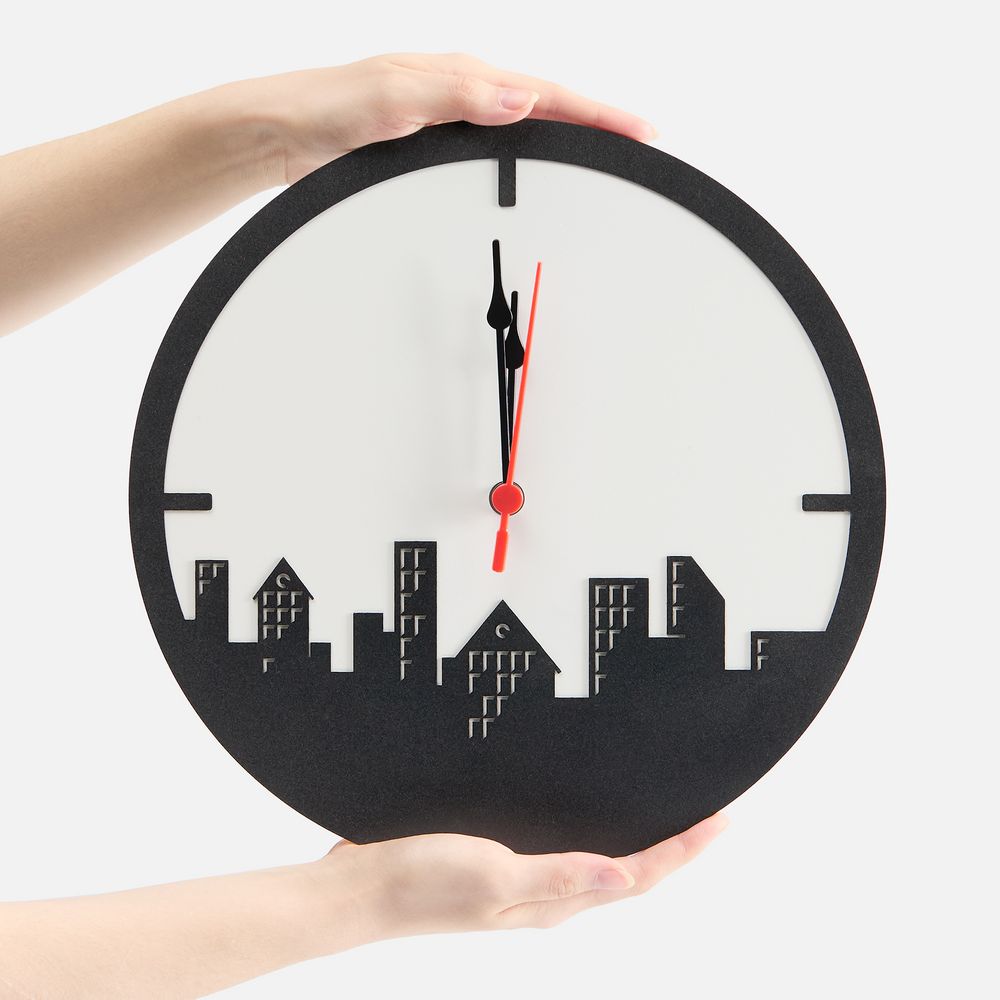 Часы «Города», черные / Миниатюра WWW (1000)