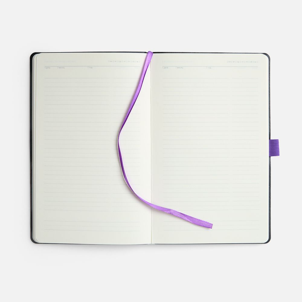Ежедневник Lungo, недатированный, фиолетовый / Миниатюра WWW (1000)