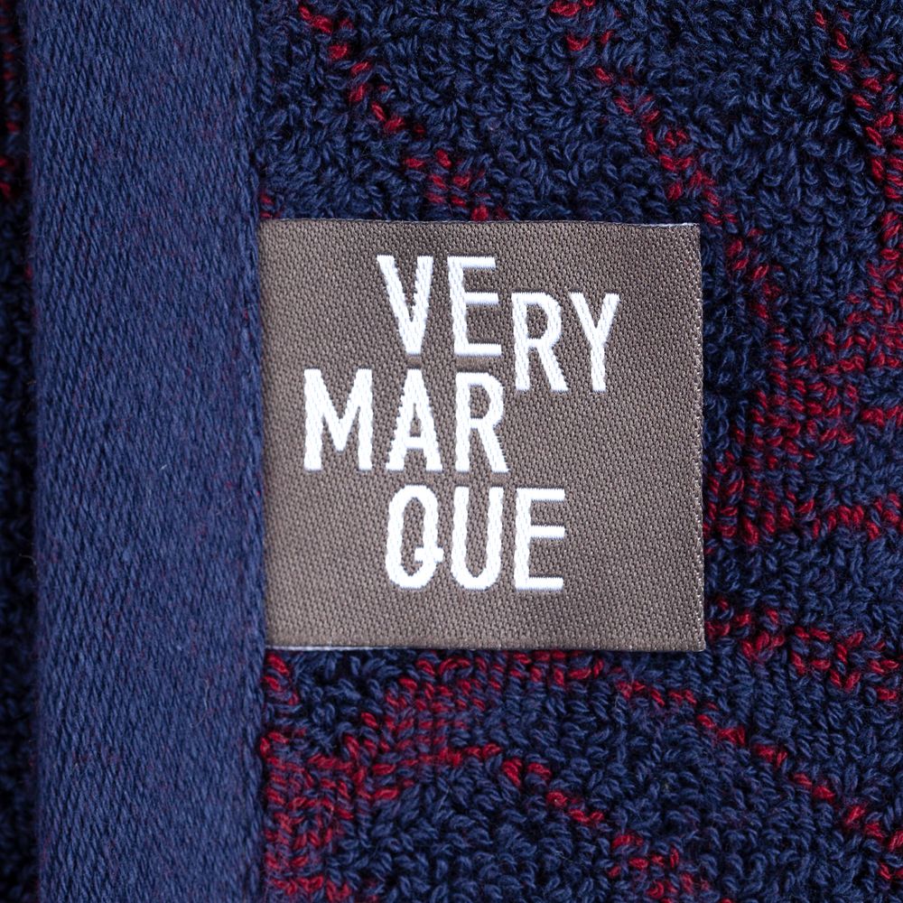 Полотенце In Leaf, большое, синее с бордовым / Миниатюра WWW (1000)