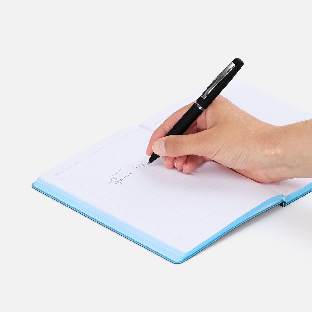 Ручка шариковая Bolt Soft Touch, черная / Миниатюра WWW (1000)